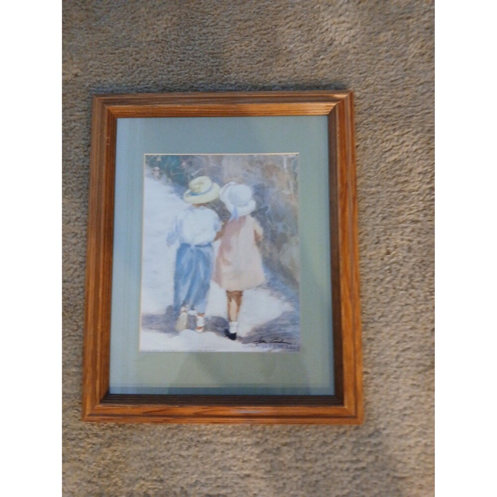 Ivan Anderson signed lithograph framed art  13" x 16"